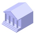 Court building icon, isometric style