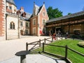 Court of Chateau du Clos Luce in Amboise town Royalty Free Stock Photo