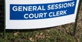 Court Clerk General Sessions Election Sign Royalty Free Stock Photo