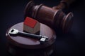 Court decision sentence in real estate industry concept picture