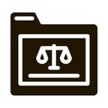 Court Folder Law And Judgement Icon Vector Illustration