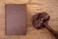 Court Gavel and brown Book Royalty Free Stock Photo