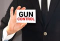 Court gavel and Gun Control text