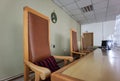 Court hall room justice chairs judgement background Royalty Free Stock Photo