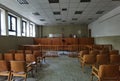 Court hall room justice chairs judgement background Royalty Free Stock Photo