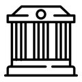 Court house building icon, outline style Royalty Free Stock Photo