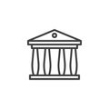 Court house building line icon Royalty Free Stock Photo