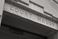 Court House Facade in Black and White I Royalty Free Stock Photo
