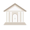Court House Icon Clipart Vector Illustration for Simple Flat Public Building Animated Image Royalty Free Stock Photo