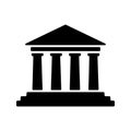 Court house vector icon. Court house symbol illustration.