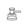 Court icon. Element of public services thin line icon