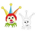 Court jester cartoon Royalty Free Stock Photo