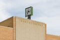 Court of Justice name on side on Whitman County Courthouse with clock