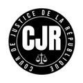 Court of justice of the republic symbol icon called CJR cour de justice de la republique in French language