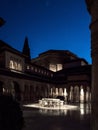 Court of the Lions at night-3, Alhambra, Granada, Spain