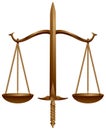 Court logo, scale and sword