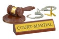 Court-martial concept, 3D rendering Royalty Free Stock Photo