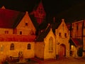 Court of the Old Saint John hospital in Bruges at night