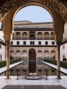 The Court of the Myrtles in the Alhambra, Granada Spain