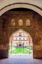 Court of the Myrtles architecture in Nasrid Palace,  Alhambra, Granada, Spain Royalty Free Stock Photo