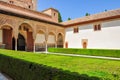Court of the Myrtles in Nasrid Palace in Alhambra, Granada, Spain Royalty Free Stock Photo