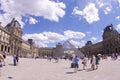 The court Napoleon at the Louvre in Paris