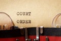Court order phrase Royalty Free Stock Photo