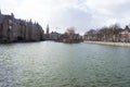 Court pond near Binnenhof in the Hague, Netherlands