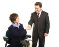 Court Reporter and Attorney Handshake Royalty Free Stock Photo