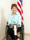 Court Reporter in Wheelchair Royalty Free Stock Photo