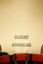 Court summons text