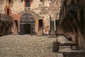 The court in Trakaj castle with stone floors and steps