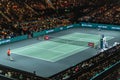 Court view of the ABN AMRO Open 2023 tennis final game at Rotterdam Ahoy arena