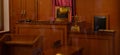 Court view room interior for justice concept Royalty Free Stock Photo