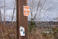 Covid-19 Update notice board is torn off the pole by Anti lockdown protesters