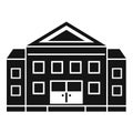 Courthouse building icon, simple style Royalty Free Stock Photo