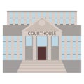 Courthouse building icon, vector illustration