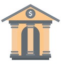 Courthouse Color isolated Vector Icon that can be easily modified or edit Courthouse Color isolated Vector Icon that can be eas