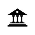Courthouse icon flat vector template design trendy Royalty Free Stock Photo