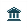 Courthouse Icon Vector Ilustration Royalty Free Stock Photo