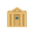 Courthouse institution icon, flat style Royalty Free Stock Photo