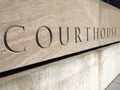 Courthouse sign Royalty Free Stock Photo