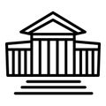 Courthouse stairs icon, outline style Royalty Free Stock Photo