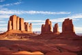 Courthouse Towers, Tower of Babel, The Organ, Arches National Park, Utah, USA Royalty Free Stock Photo