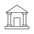 Courthouse Vector icon which can easily modify or edit Royalty Free Stock Photo