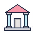 Courthouse Vector icon which can easily modify or edit Royalty Free Stock Photo