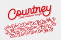Courtney cool modern script font Royalty Free Stock Photo