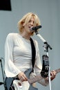 Courtney Love, guitarist and leader of the Hole during the concert Royalty Free Stock Photo