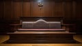 courtroom empty judge bench Royalty Free Stock Photo