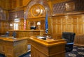 Courtroom, Bench, Witness Stand, Court Room Royalty Free Stock Photo